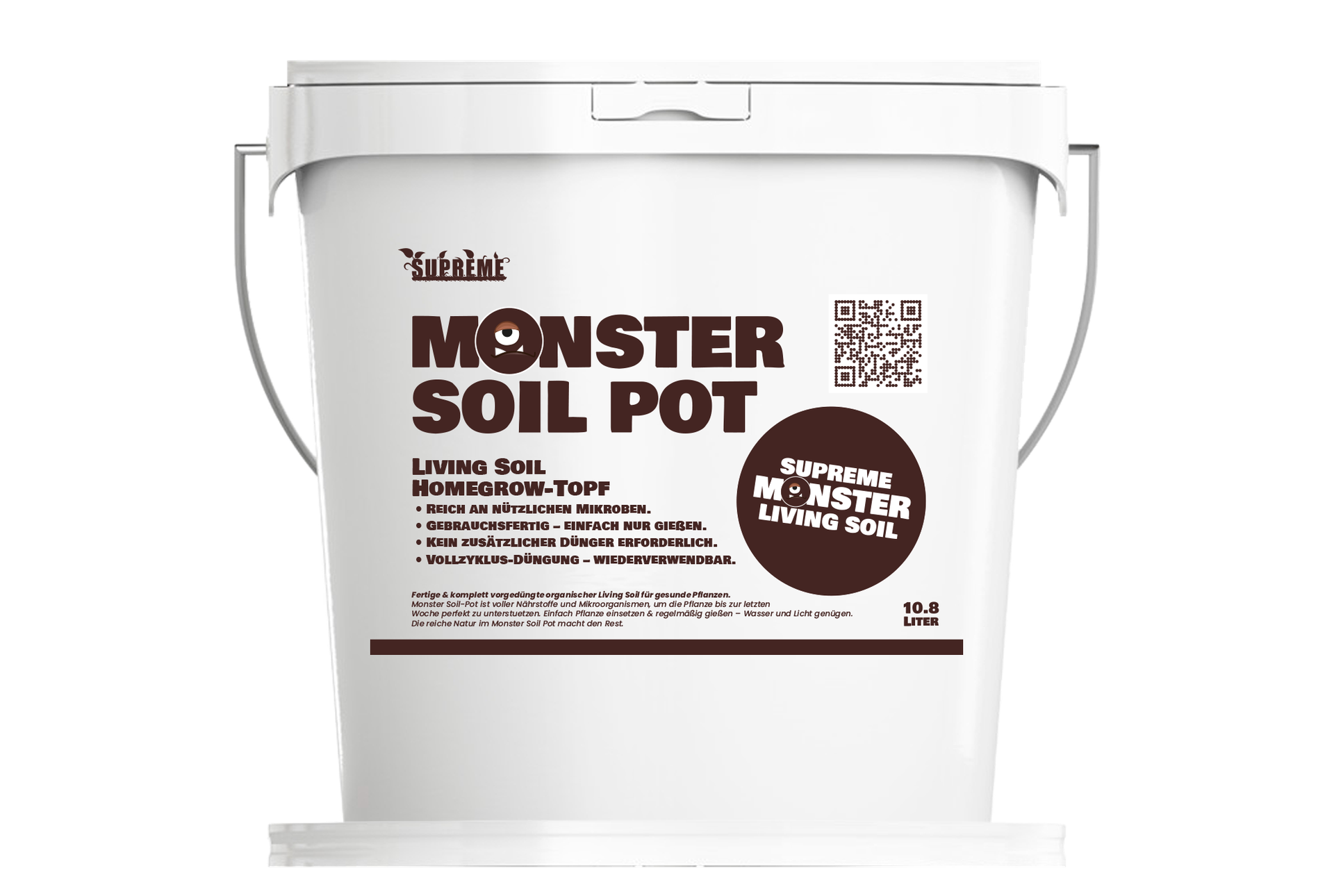 Monster Soil Homegrow Pot Living Soil 11L